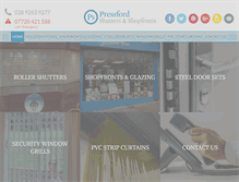 Tablet Screenshot of pressfordshutters.com